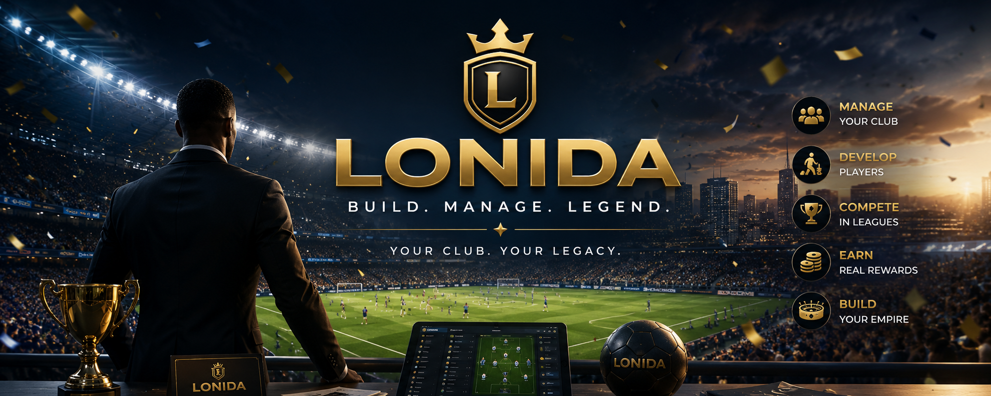 Lonida — build, manage and become a football legend